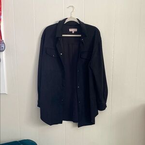 Faux Suede Women’s Long Sleeved Shirt